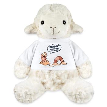 Wurm am Arbeitsplatz Schlechter Tag - MiniFeet® Schaf Annika - Weiß - Vorne