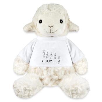Famille de figurines en bâton - Mouton en peluche Annika MiniFeet® - blanc - Devant