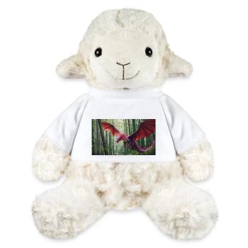 Une majestueuse petite traînée violette et rose réaliste - Mouton en peluche Annika MiniFeet® - blanc - Devant