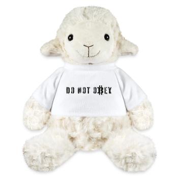 Les Bitcoiners n’obéissent pas (noir) - Mouton en peluche Annika MiniFeet® - blanc - Devant