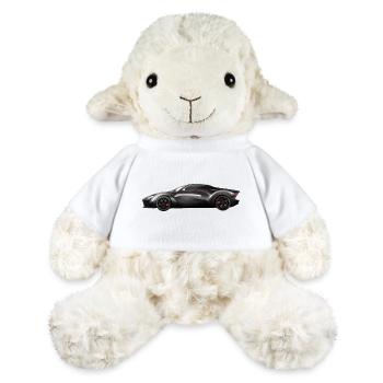 Glossy black supercar design - MiniFeet® Sheep Annika - white - Front