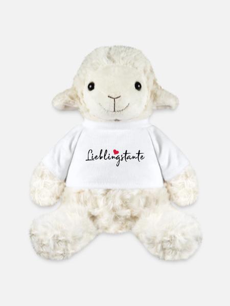 Lieblingstante Beste Tante Geschenk Neffe Nichte - MiniFeet® Schaf Annika - Weiß