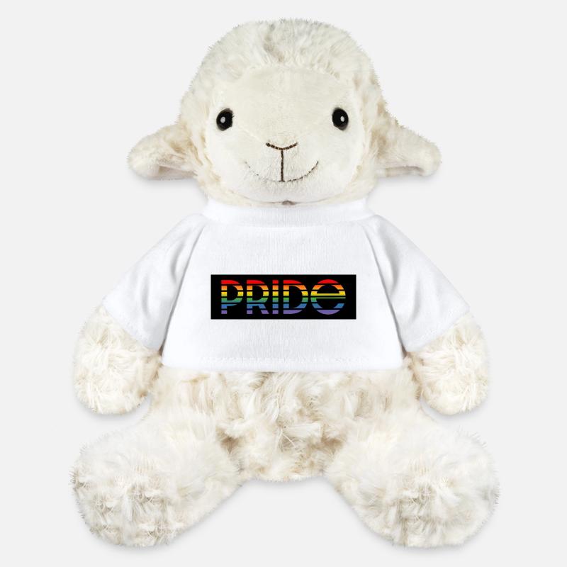 Pride rainbow black background - MiniFeet® Schaf Annika - Weiß