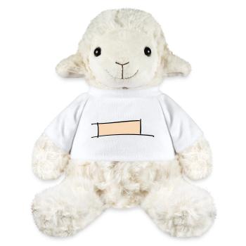 Cadre décoratif. Modèle de bannière / badge nominatif. - Mouton en peluche Annika MiniFeet® - blanc - Devant