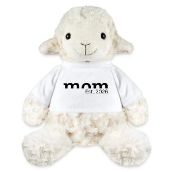Mom Est. 2026 - Geschenk für werdende Mütter - MiniFeet® Schaf Annika - Weiß - Vorne