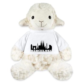 Skyline Barcelona Espagne - Mouton en peluche Annika MiniFeet® - blanc - Devant