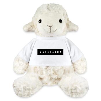 Maranatha Wordmark on Bold Black - MiniFeet® Sheep Annika - white - Front