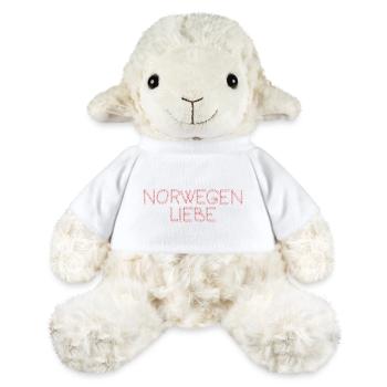 L’amour de la Norvège dans le script du coeur - Mouton en peluche Annika MiniFeet® - blanc - Devant