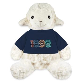 1998 vintage rétro - Mouton en peluche Annika MiniFeet® - bleu marine - Devant