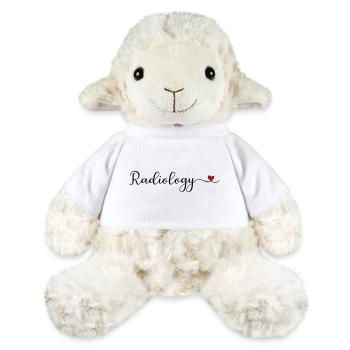 Lettrage en radiologie avec le cœur - Mouton en peluche Annika MiniFeet® - blanc - Devant