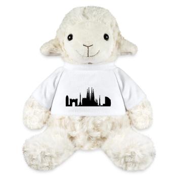 Skyline Barcelona Espagne - Mouton en peluche Annika MiniFeet® - blanc - Devant
