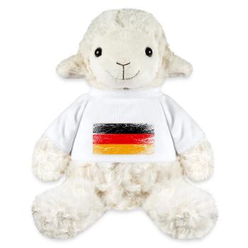 Deutschland Fußball Weltmeister Schwarz Rot Gold - MiniFeet® Schaf Annika - Weiß - Vorne