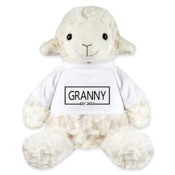 Granny Est. 2023, Grandma To Be, Pregnancy Reveal - MiniFeet® Sheep Annika - white - Front