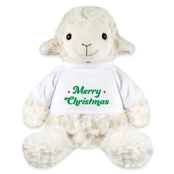 Joyeux Noël Astérisque Vert Rouge - Mouton en peluche Annika MiniFeet® - blanc - Devant