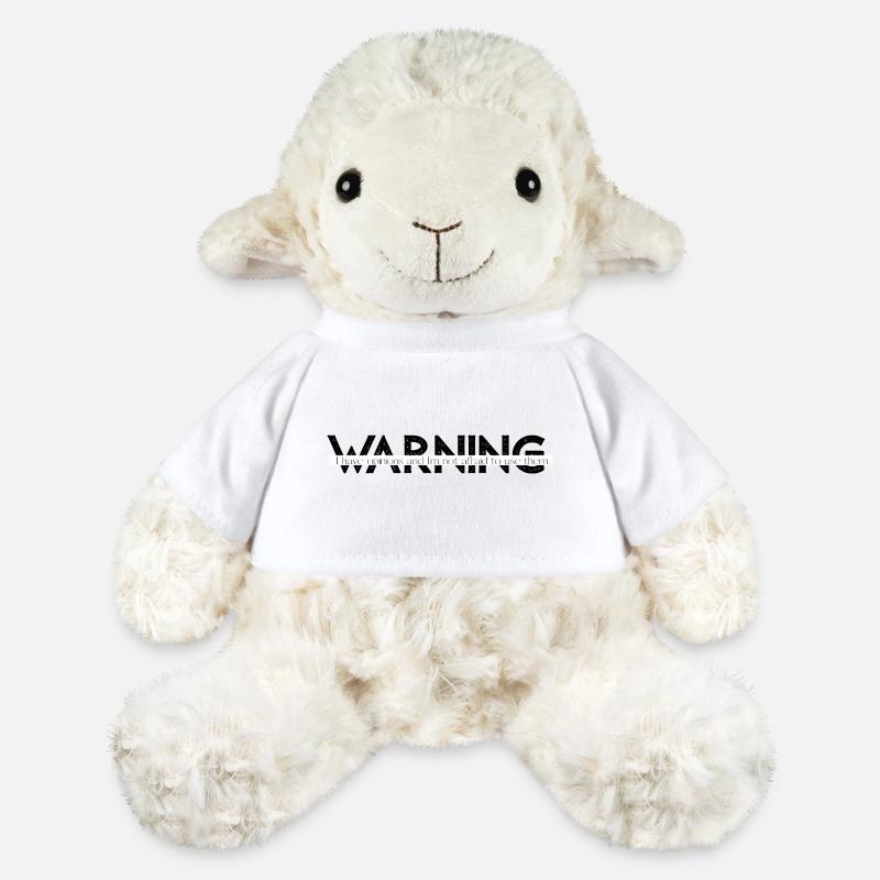 Warning  Funny Bold Statement Design - MiniFeet® Sheep Annika - white