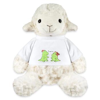 Petits dinosaures - I rawr u - Mouton en peluche Annika MiniFeet® - blanc - Devant