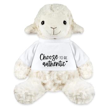 Choisissez d’être authentique Message inspirant - Mouton en peluche Annika MiniFeet® - blanc - Devant