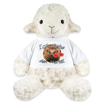 Ich liebe den Herbst Geschenk Igel Spruch Tier - MiniFeet® Schaf Annika - Weiß - Vorne