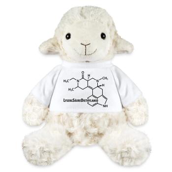 LSD Strukturformel Acid Techno-Szene Drogen Rausch - MiniFeet® Schaf Annika - Weiß - Vorne