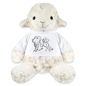 Setter Hündin mit Welpe - MiniFeet® Schaf Annika - Weiß - Vorne