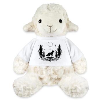 Mystischer Wolf Wald Nacht Natur Pagan - MiniFeet® Schaf Annika - Weiß - Vorne