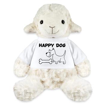 Ein glücklicher Hund (schwarz) - MiniFeet® Schaf Annika - Weiß - Vorne