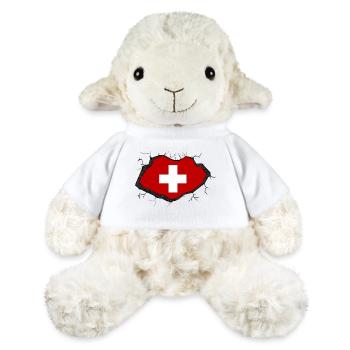 Schweiz Flagge - MiniFeet® Schaf Annika - Weiß - Vorne