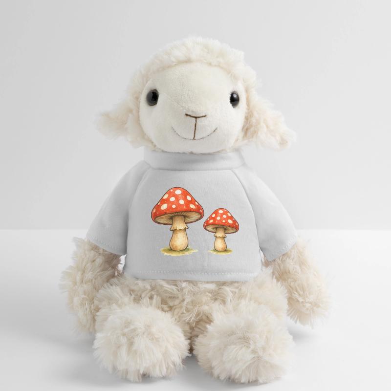 Duo champignon rouge Mouton en peluche Annika MiniFeet®