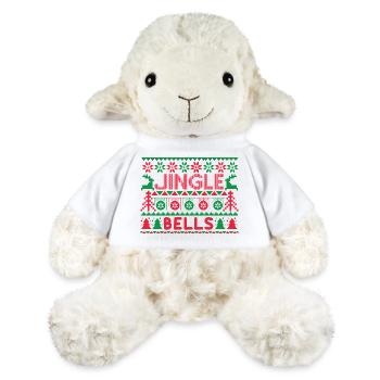 Hässlicher Pullover – Jingle Bells Strickmuster - MiniFeet® Schaf Annika - Weiß - Vorne