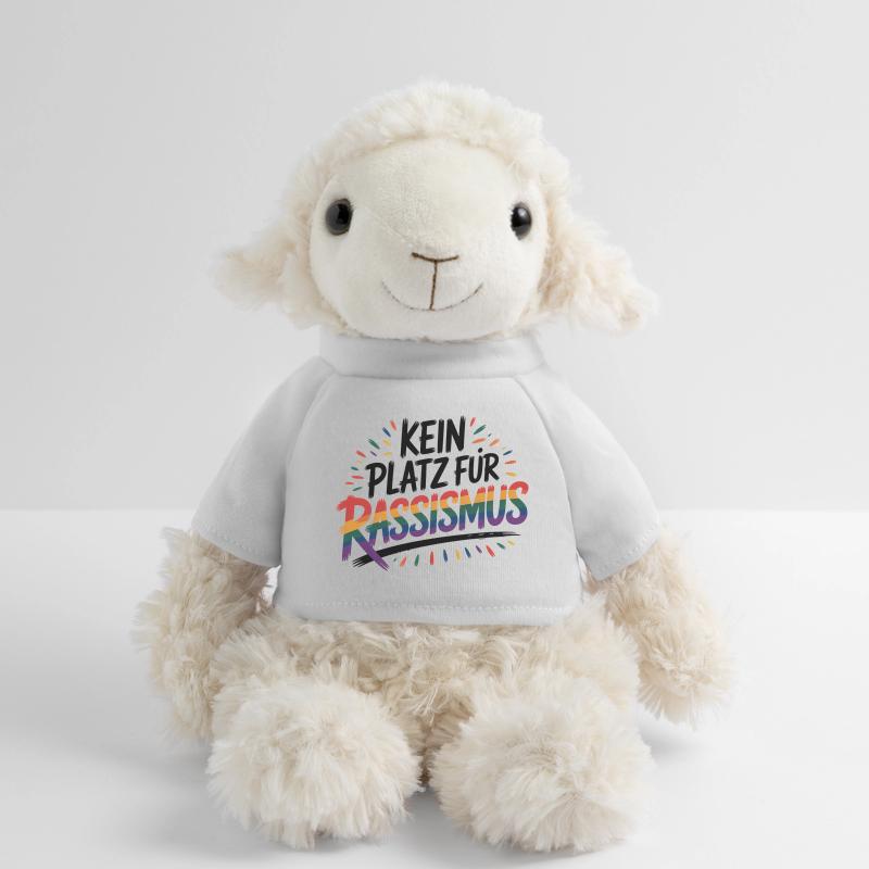 Pas de place pour le racisme - Logo Cool Pride Mouton en peluche Annika MiniFeet®