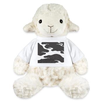 Gray Seigaiha – Japanisches Wellenmuster - MiniFeet® Schaf Annika - Weiß - Vorne