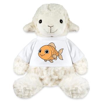 Dessin animé joyeux du poisson rouge orange - Mouton en peluche Annika MiniFeet® - blanc - Devant