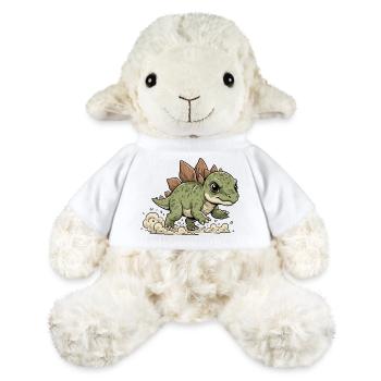 Fröhlicher Stegosaurus - MiniFeet® Schaf Annika - Weiß - Vorne