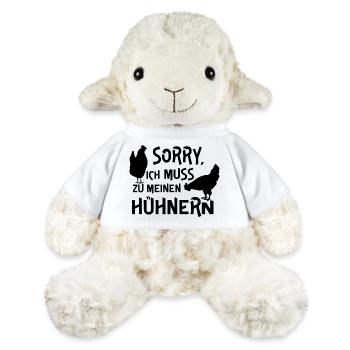 Fans de poulet - Coq - Coq - Poulet fleur - Bio - Mouton en peluche Annika MiniFeet® - blanc - Devant