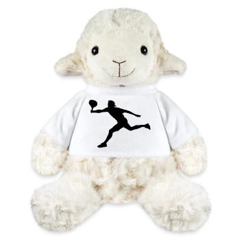 Tennisspieler in Aktion Spieler Schattenbild - MiniFeet® Schaf Annika - Weiß - Vorne