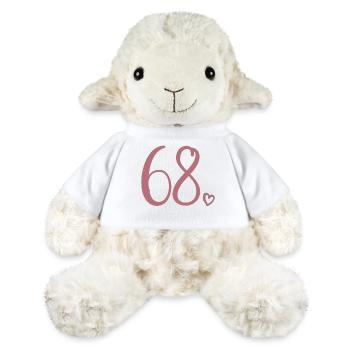 Süße Nummer 68, 68 Jahre alt, 68. Geburtstag Geschenk - MiniFeet® Schaf Annika - Weiß - Vorne