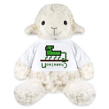 Logo caméléon - Mouton en peluche Annika MiniFeet® - blanc - Devant