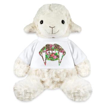 Groovy Vampirelips Rose Léopard - Mouton en peluche Annika MiniFeet® - blanc - Devant