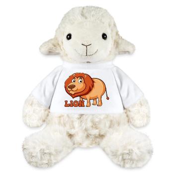 Lebhafter Löwe Cartoon T-Shirt - MiniFeet® Schaf Annika - Weiß - Vorne