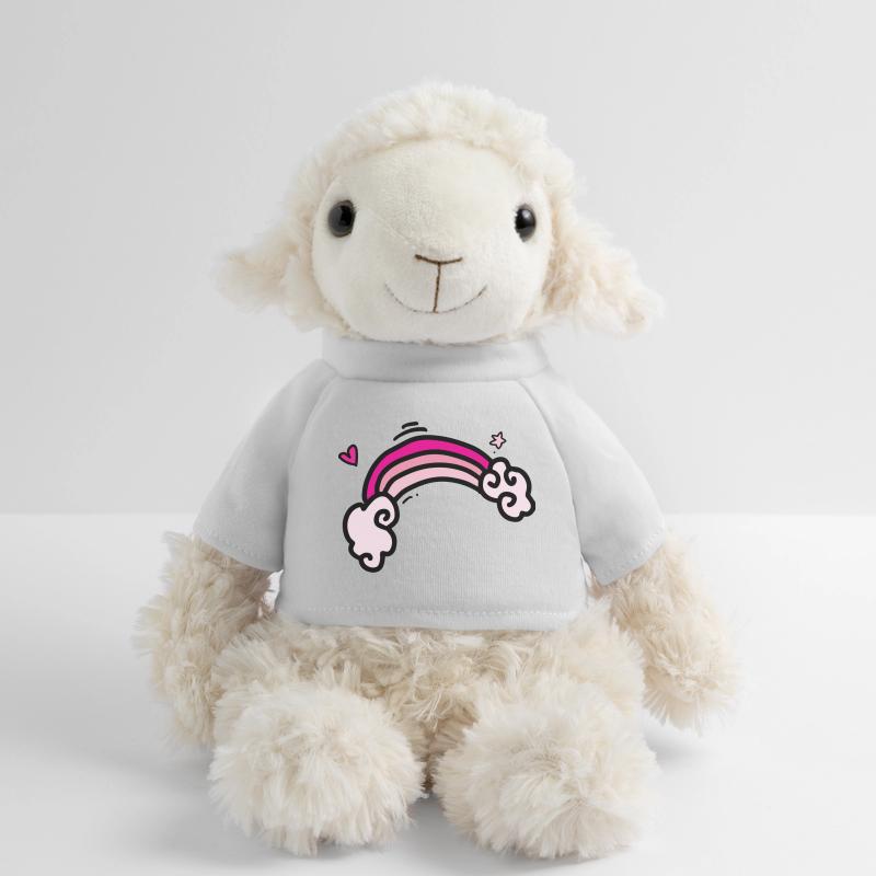 Pastel Pink Rainbow Clouds MiniFeet® Sheep Annika