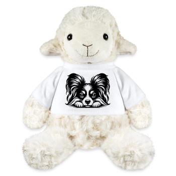 Papillon Head with Paws - MiniFeet® Sheep Annika - white - Front