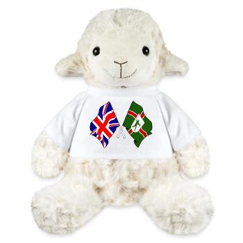 Nottinghamshire- und UK-Flaggen - MiniFeet® Schaf Annika - Weiß - Vorne