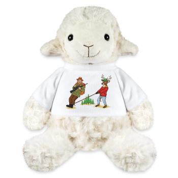Duo de tireurs forestiers : Chasseur et Cerf - Mouton en peluche Annika MiniFeet® - blanc - Devant