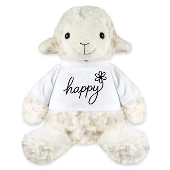 Cheerful hand lettering with flower - MiniFeet® Sheep Annika - white - Front