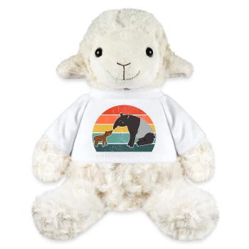 Tapir Familie Mutter Kind Baby Vintage Geschenk - MiniFeet® Schaf Annika - Weiß - Vorne