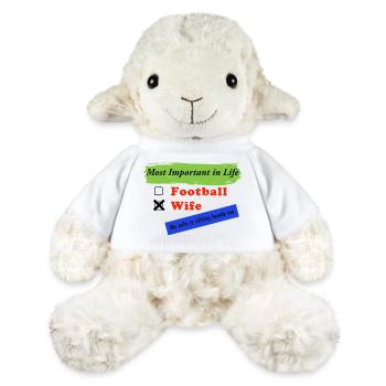 Fußballfrau Liebestag Design - MiniFeet® Schaf Annika - Weiß - Vorne