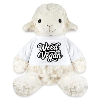 Cannabis Marijuana Weed Fumer - Mouton en peluche Annika MiniFeet® - blanc - Devant