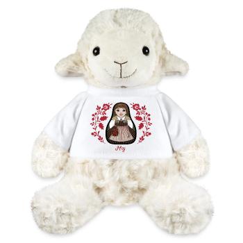 Inta le plus haut avec des fleurs. - Mouton en peluche Annika MiniFeet® - blanc - Devant