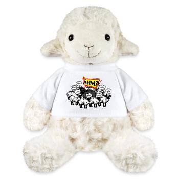Schwarzes Schaf mouton noir Mäh meh humour comique - Mouton en peluche Annika MiniFeet® - blanc - Devant