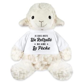 Retraité Pêcheur Humour Cadeau Retraite - Mouton en peluche Annika MiniFeet® - blanc - Devant